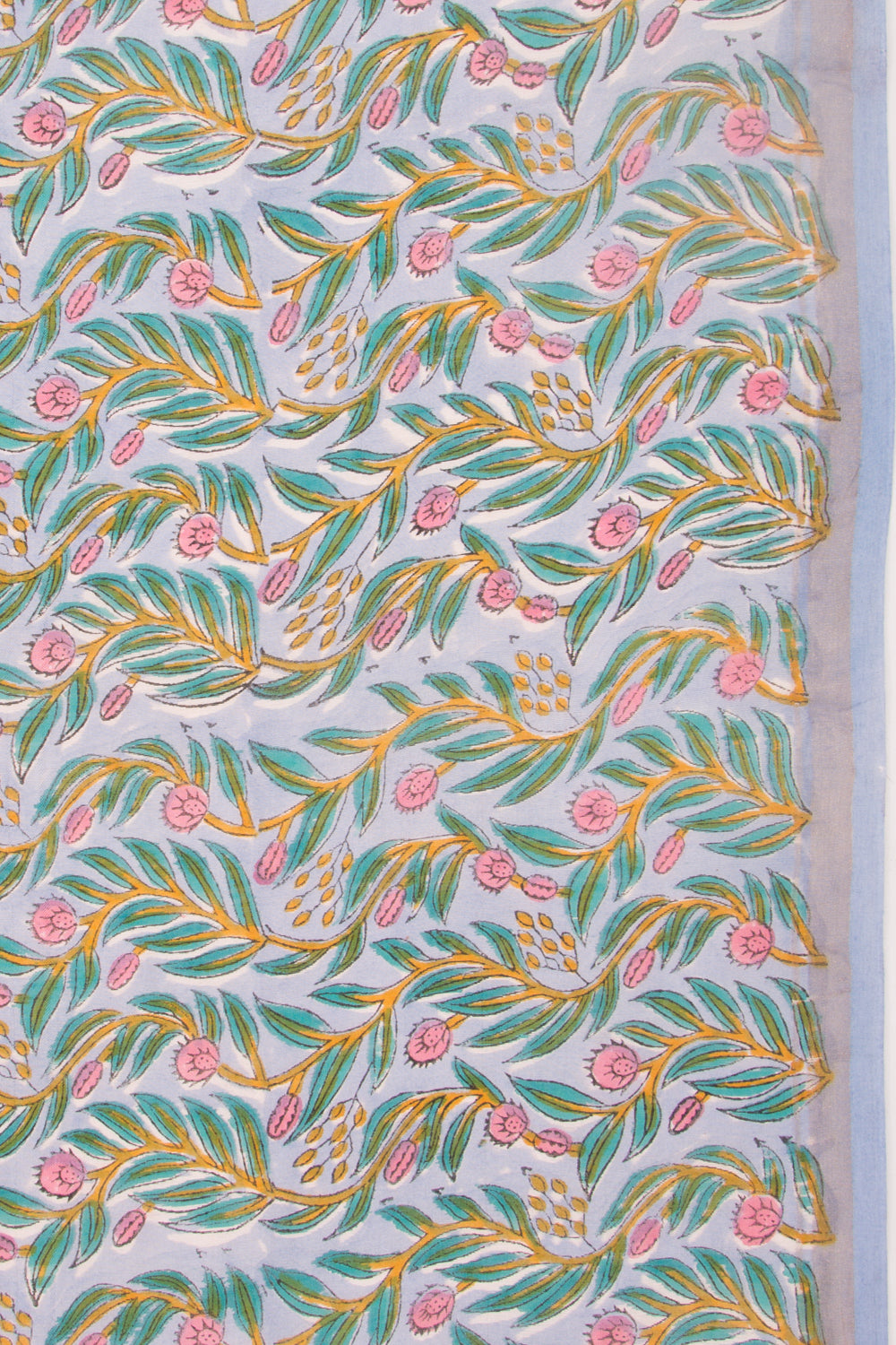 Chanderi Silk Floral Printed Pastel Grey Saree