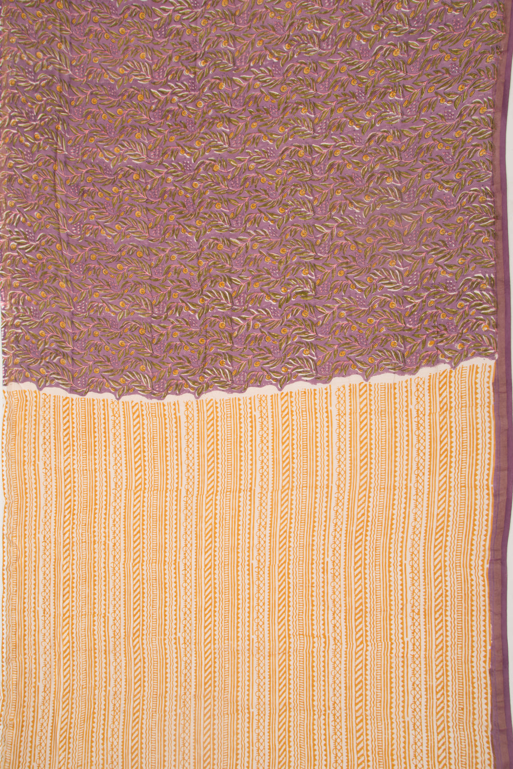 Chanderi Silk Floral Printed Lilac Saree