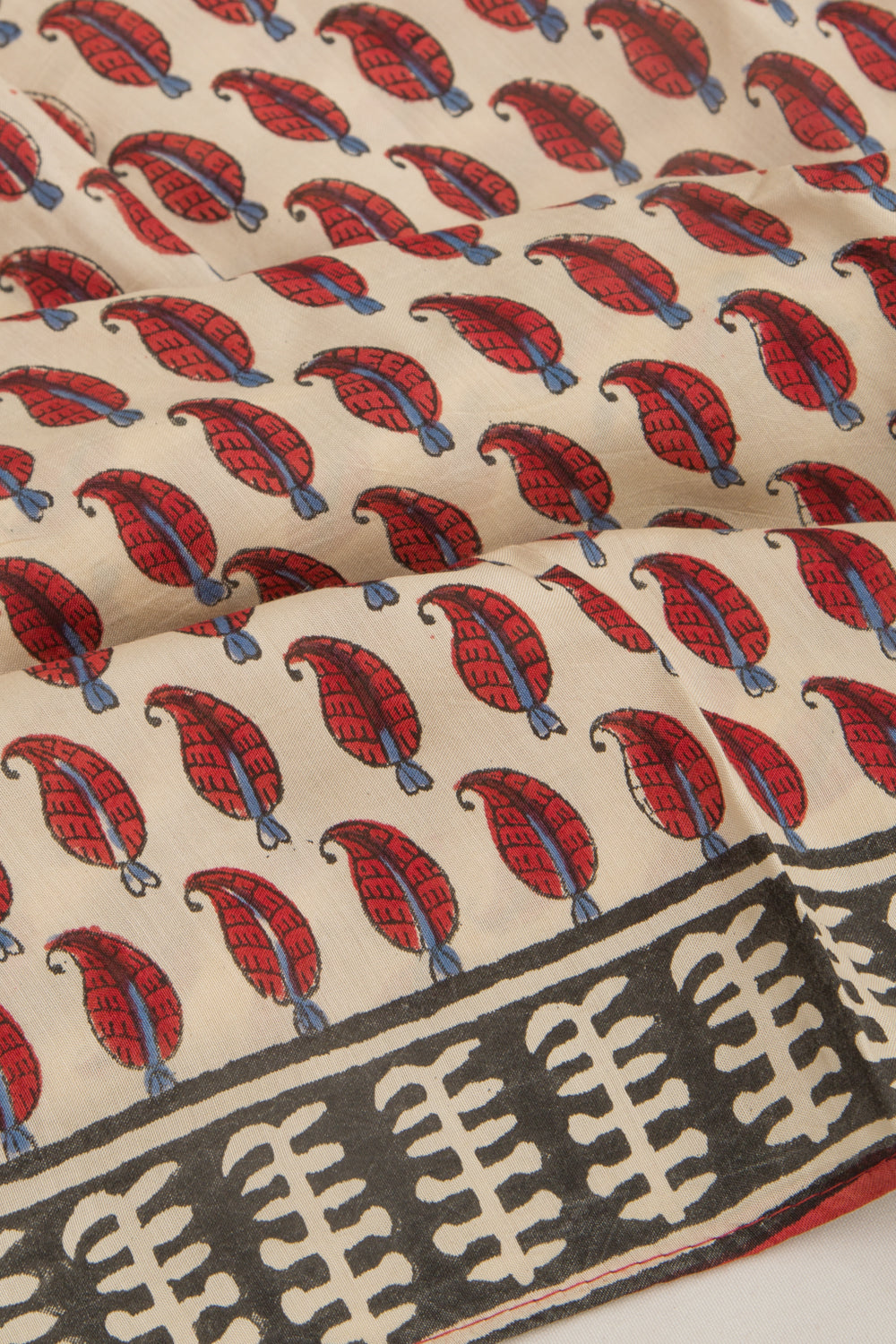 Chanderi Cotton Printed Cream Saree