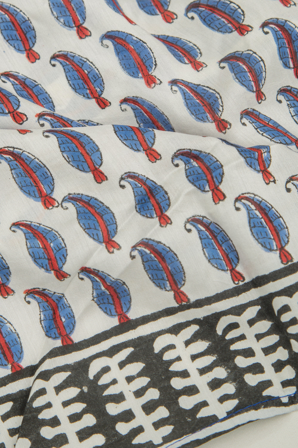 Chanderi Silk Printed White Saree