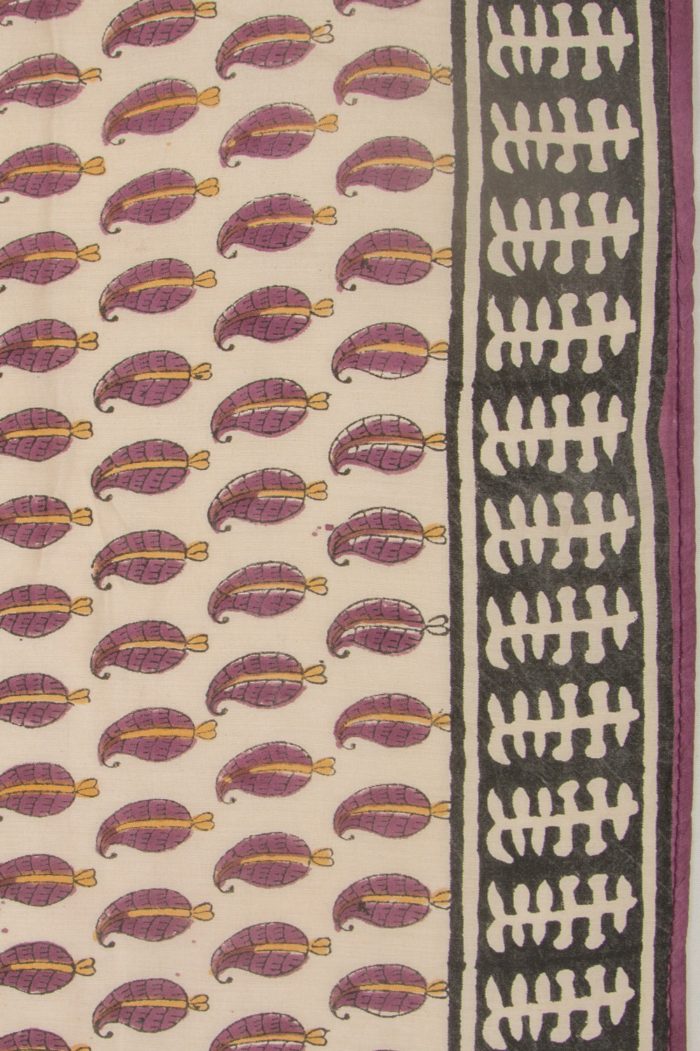 Chanderi Silk Printed Cream Saree