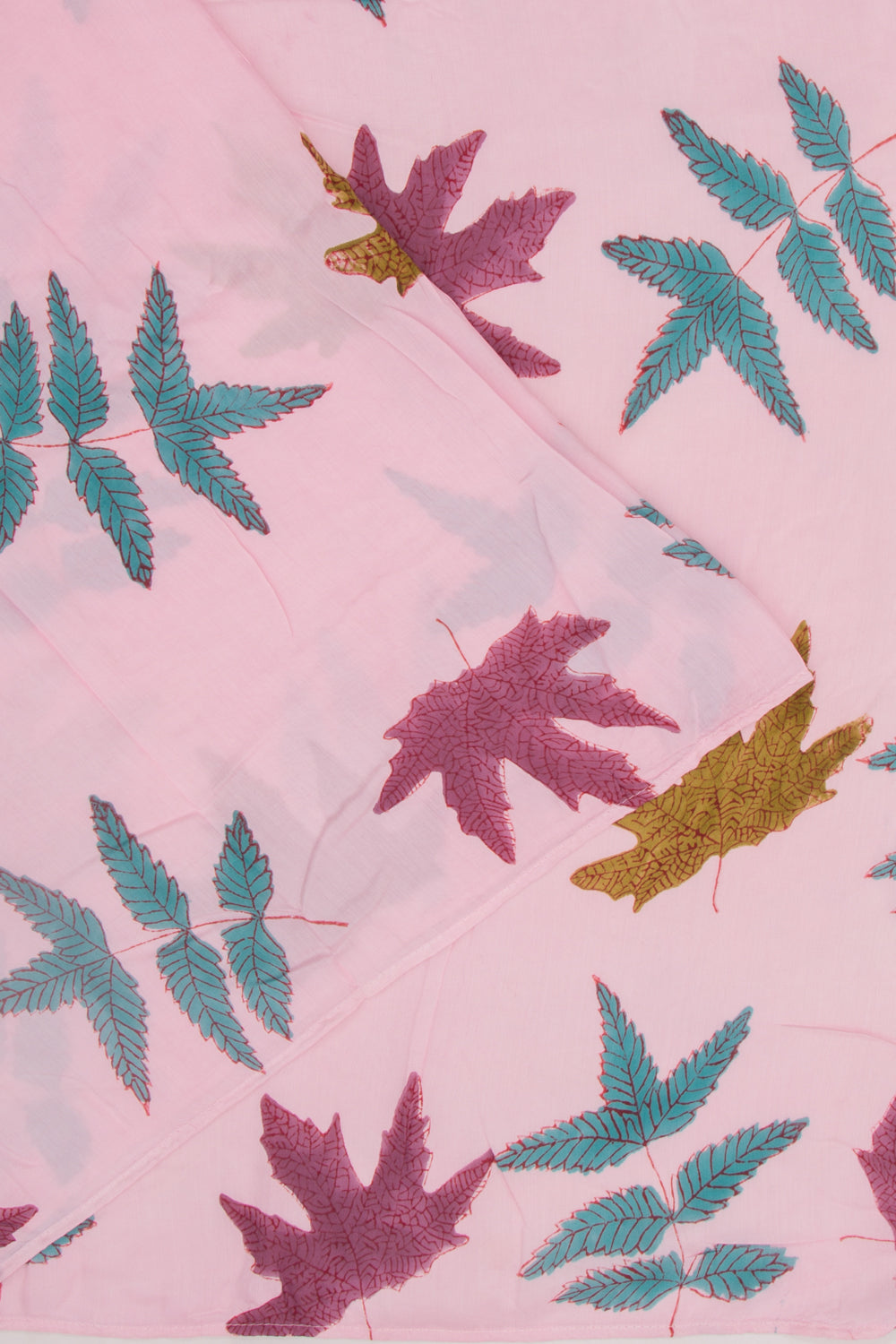 Chanderi Silk Floral Printed Baby Pink Saree