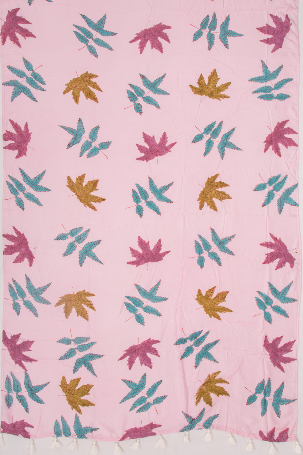 Chanderi Silk Floral Printed Baby Pink Saree