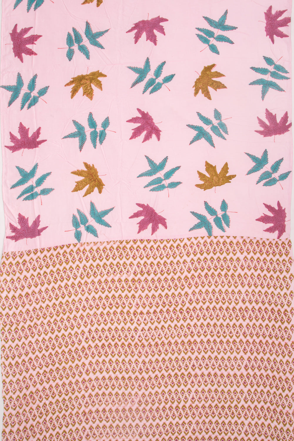 Chanderi Silk Floral Printed Baby Pink Saree