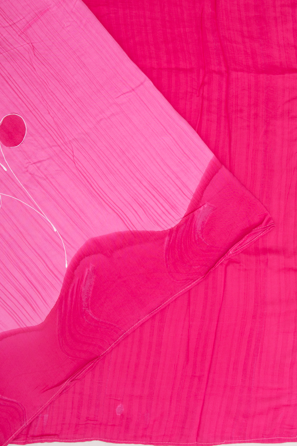 Chanderi Silk Floral Printed Pink Saree