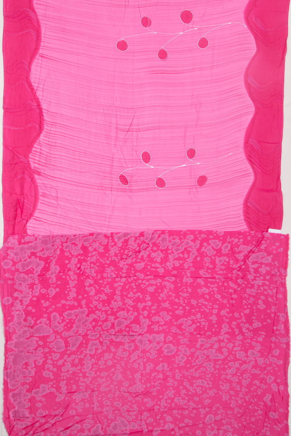 Chanderi Silk Floral Printed Pink Saree