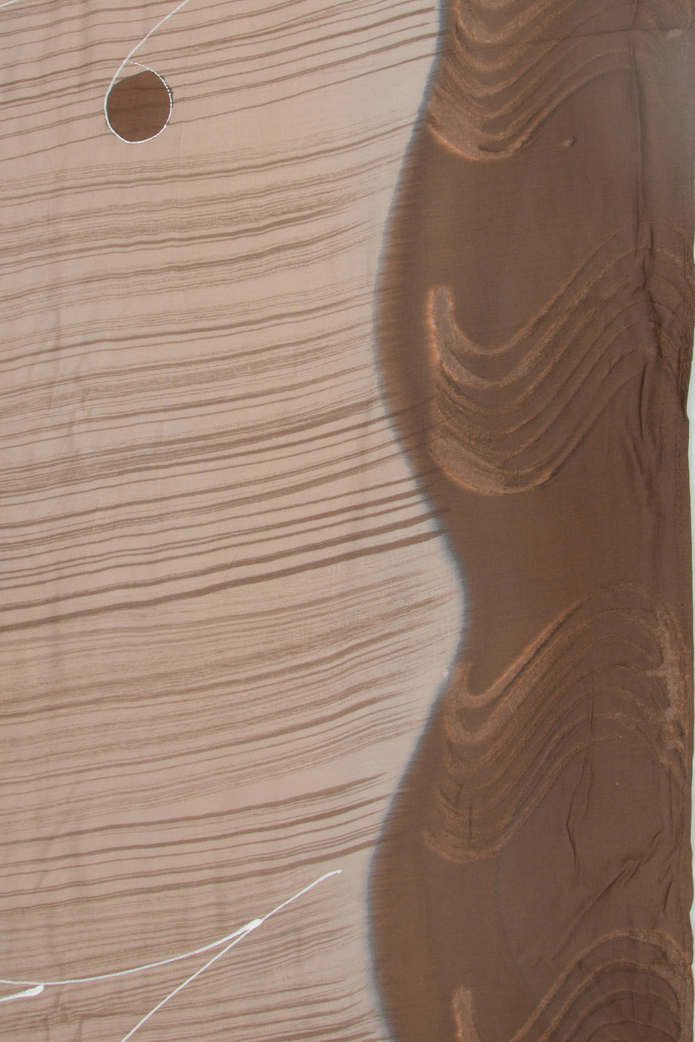 Chanderi Silk Floral Printed Beige Saree