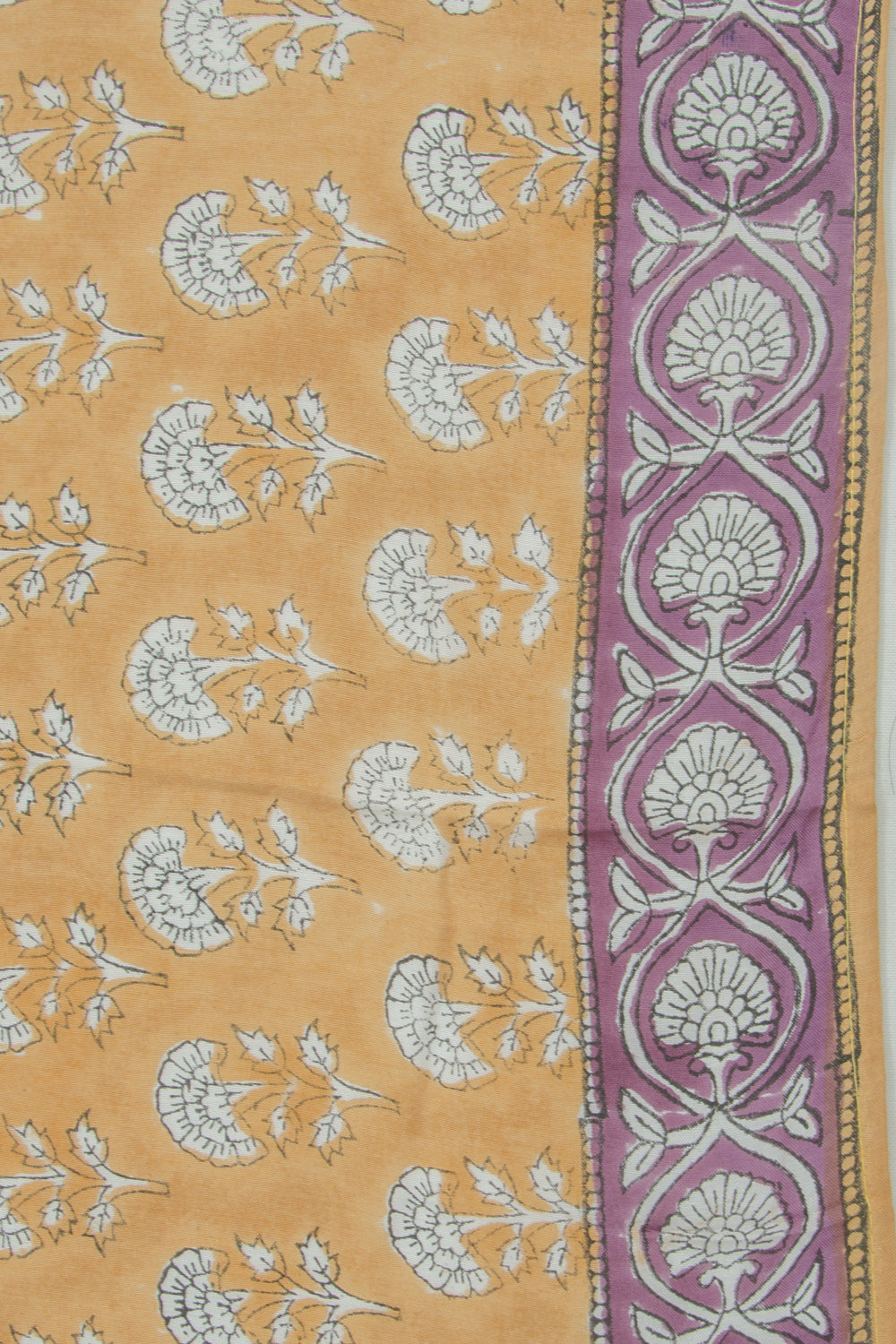 Chanderi Silk Floral Printed Yellow Saree