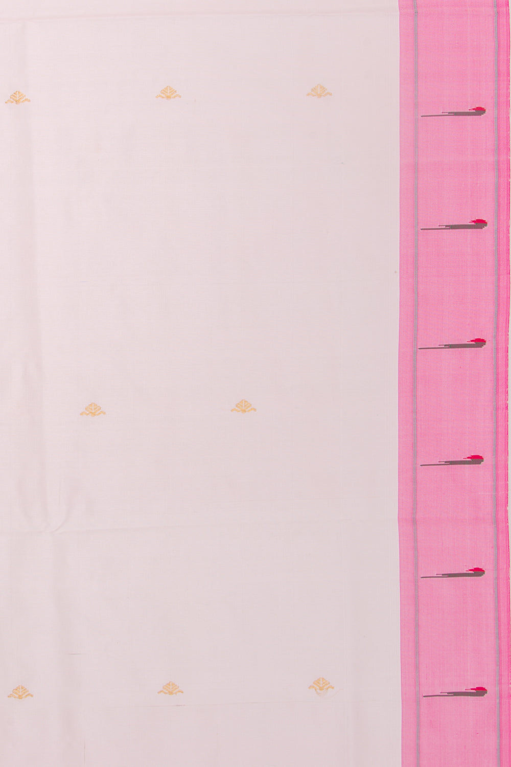 Paithani Silk Butta White Saree