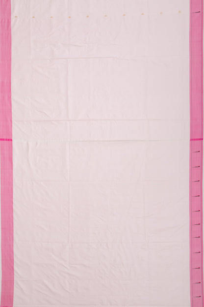 Paithani Silk Butta White Saree