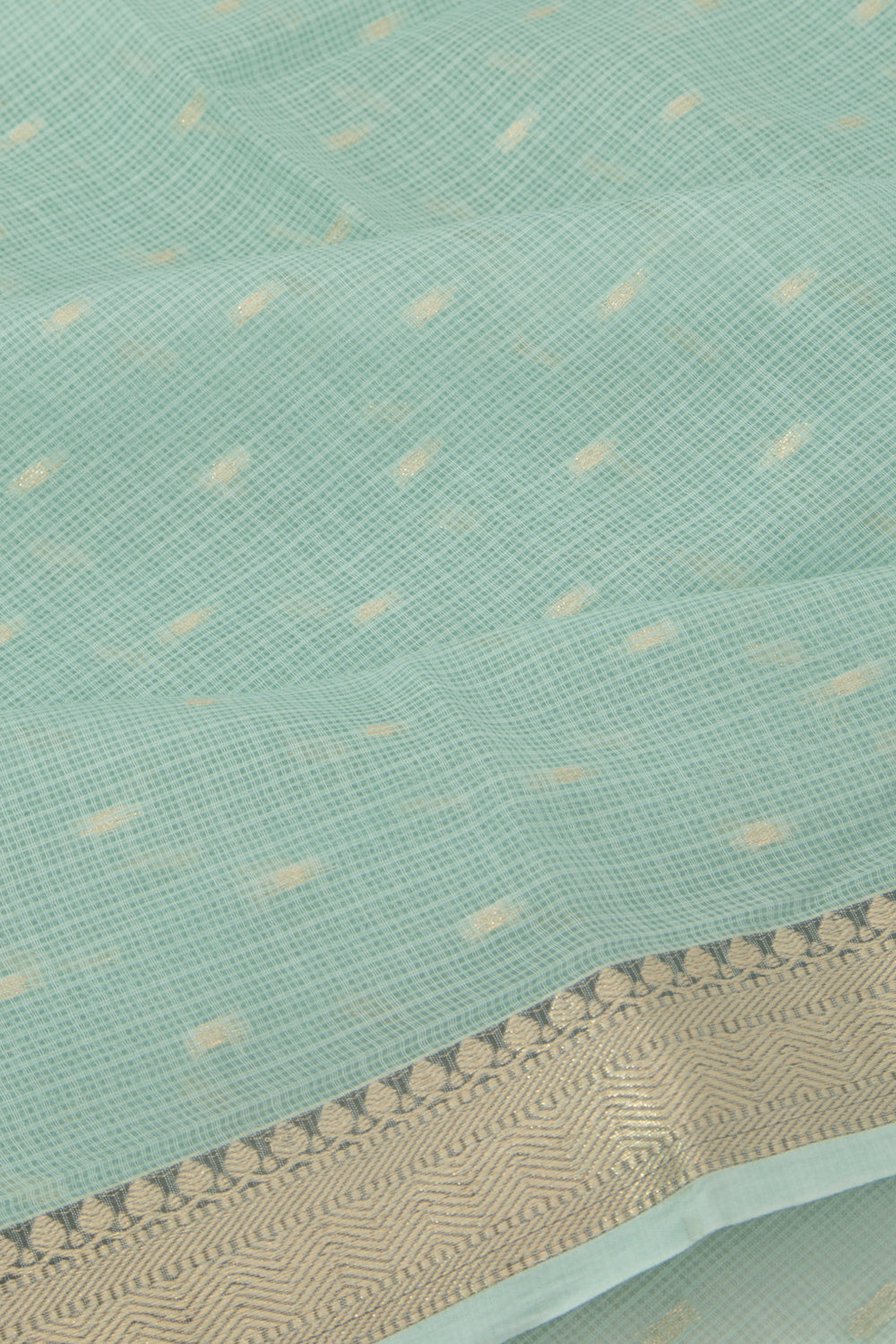 Kota Soft Silk Butta Sage Green Saree