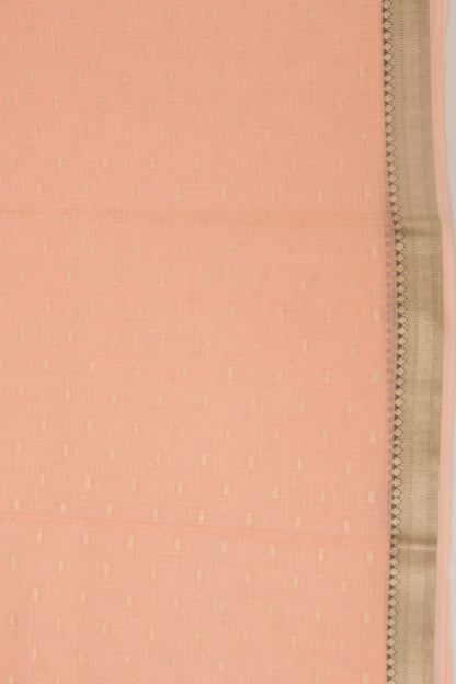 Kota Soft Silk Butta Pastel Orange Saree