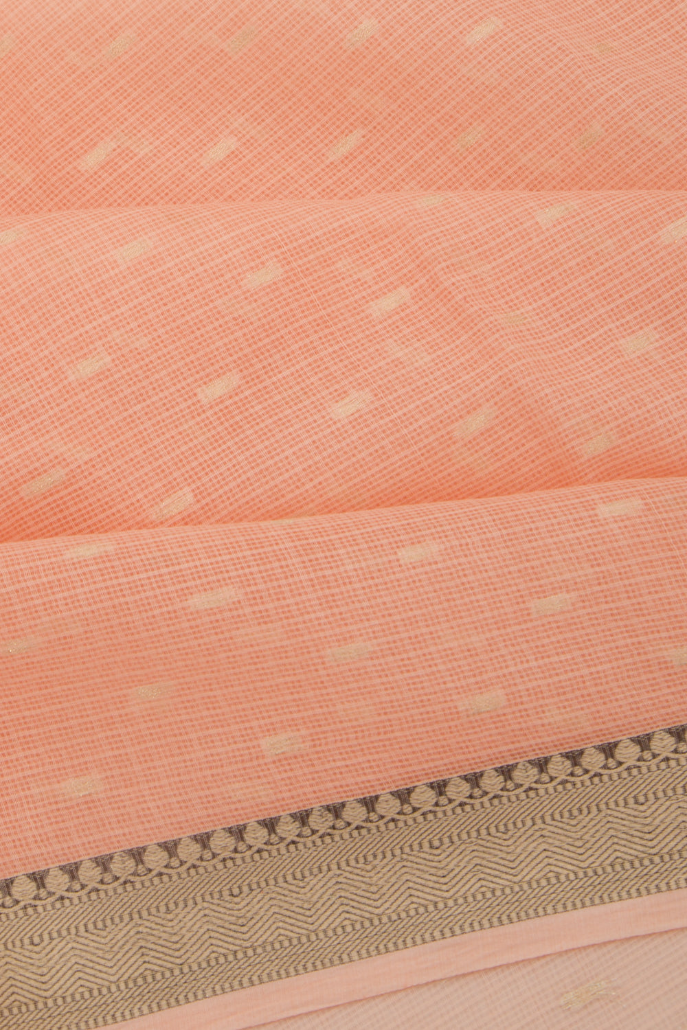 Kota Soft Silk Butta Pastel Orange Saree