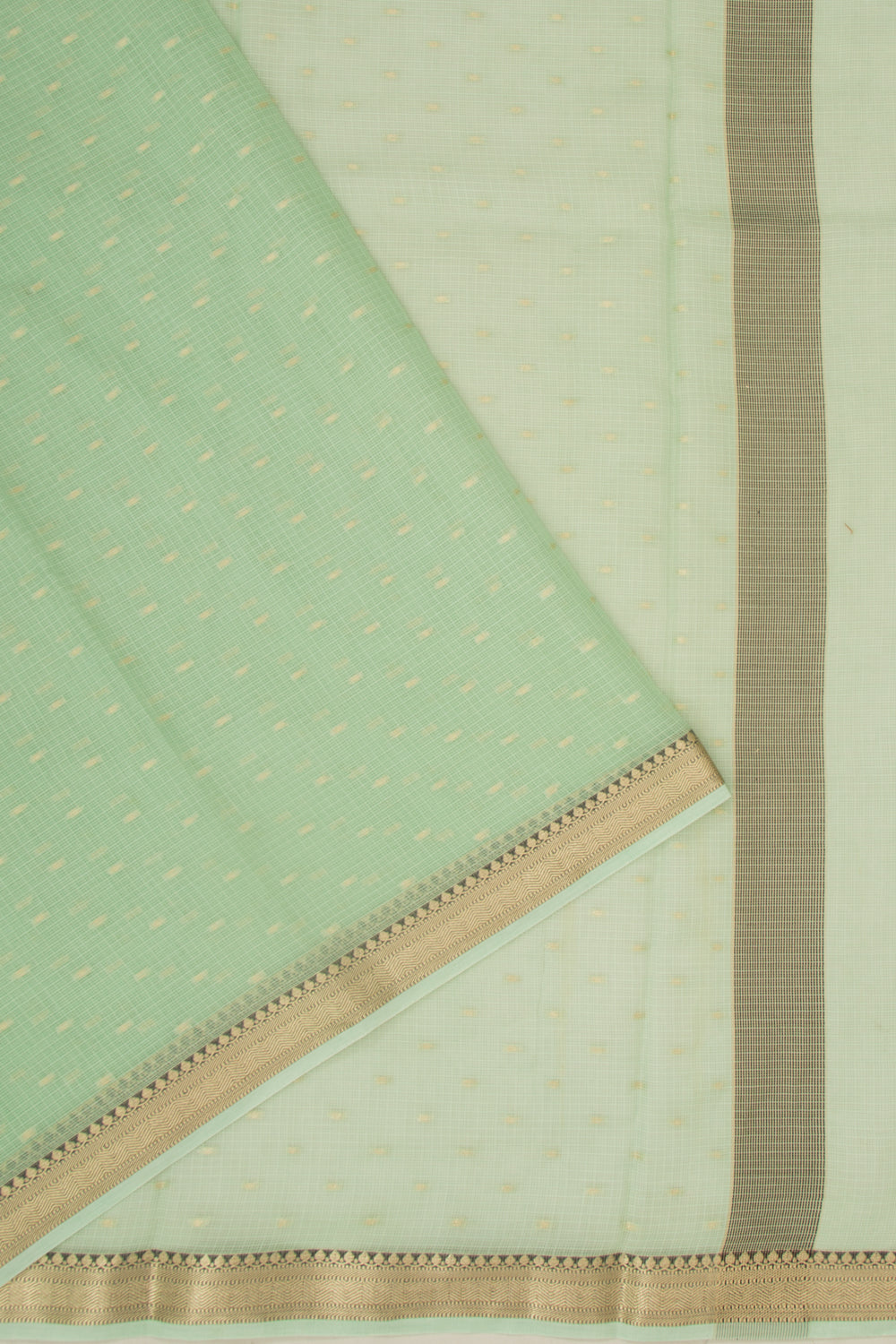 Kota Soft Silk Butta Pastel Green Saree