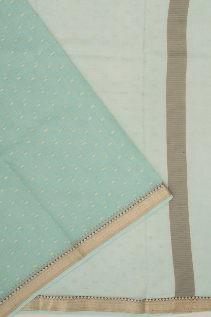 Kota Soft Silk Butta Sage Green Saree
