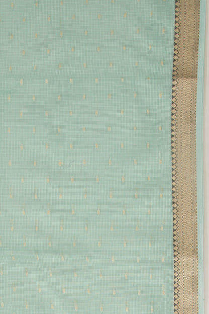 Kota Soft Silk Butta Sage Green Saree