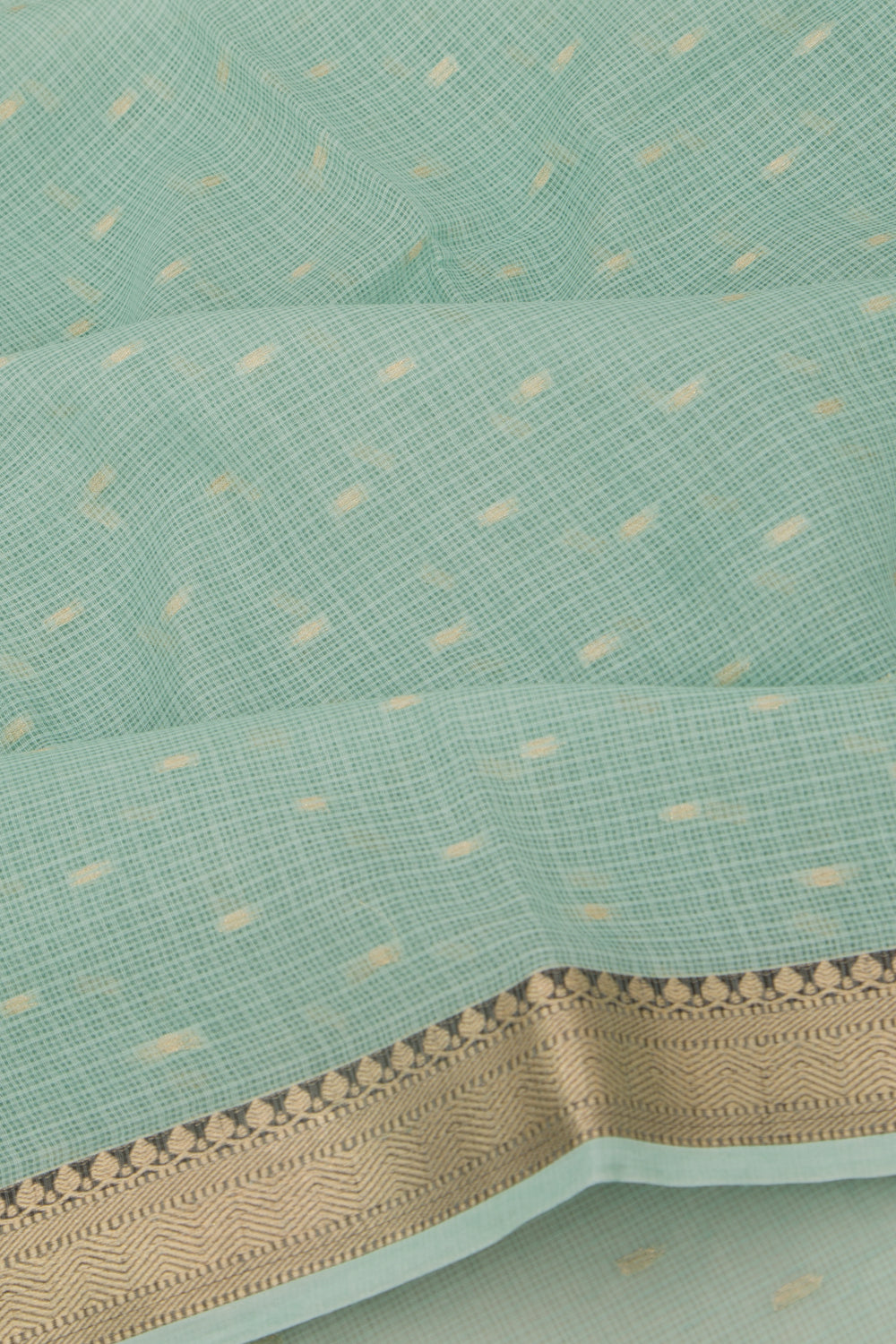 Kota Soft Silk Butta Sage Green Saree