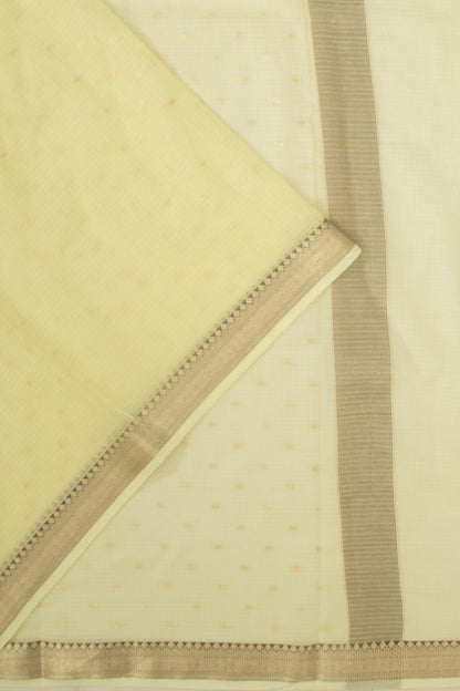 Kota Soft Silk Butta Lemon Yellow Saree