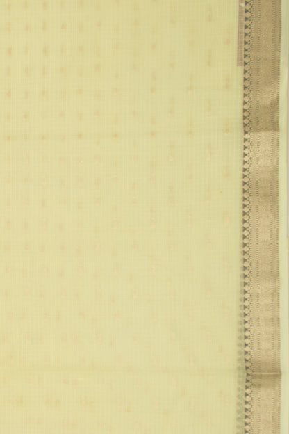 Kota Soft Silk Butta Lemon Yellow Saree