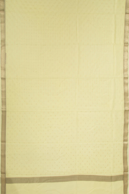 Kota Soft Silk Butta Lemon Yellow Saree