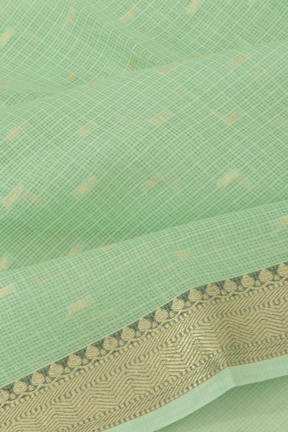 Kota Soft Silk Butta Green Saree