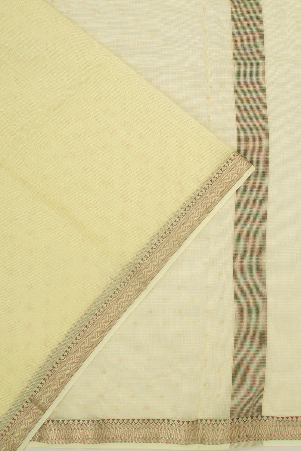 Kota Soft Silk Butta Lemon Yellow Saree