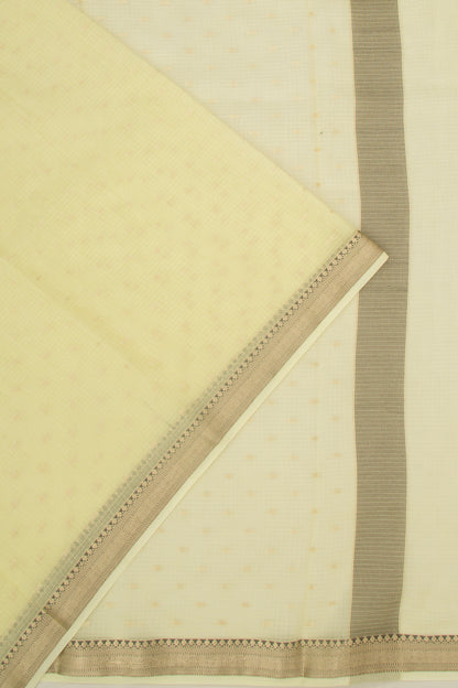 Kota Soft Silk Butta Lemon Yellow Saree
