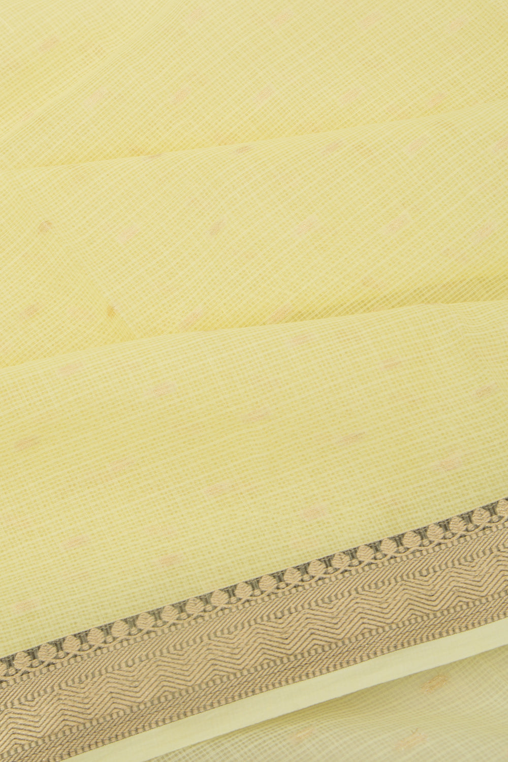 Kota Soft Silk Butta Lemon Yellow Saree
