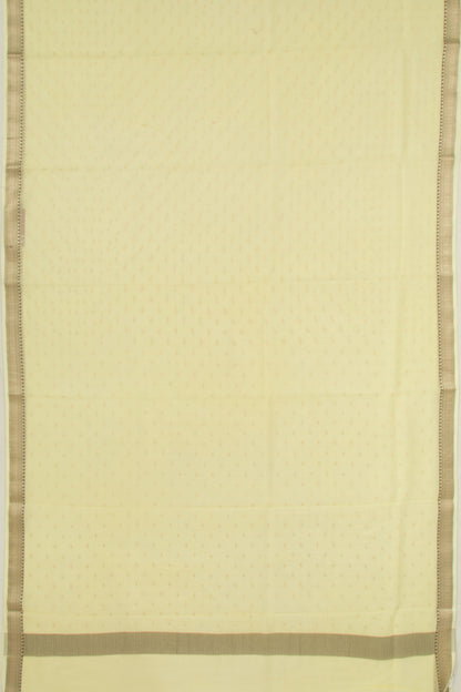 Kota Soft Silk Butta Lemon Yellow Saree