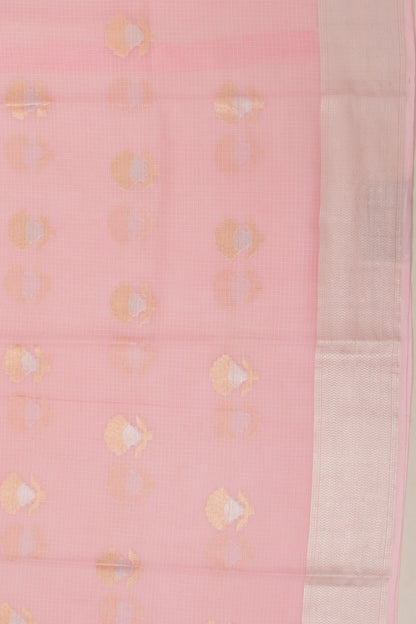Kota Soft Silk Butta Baby Pink Saree
