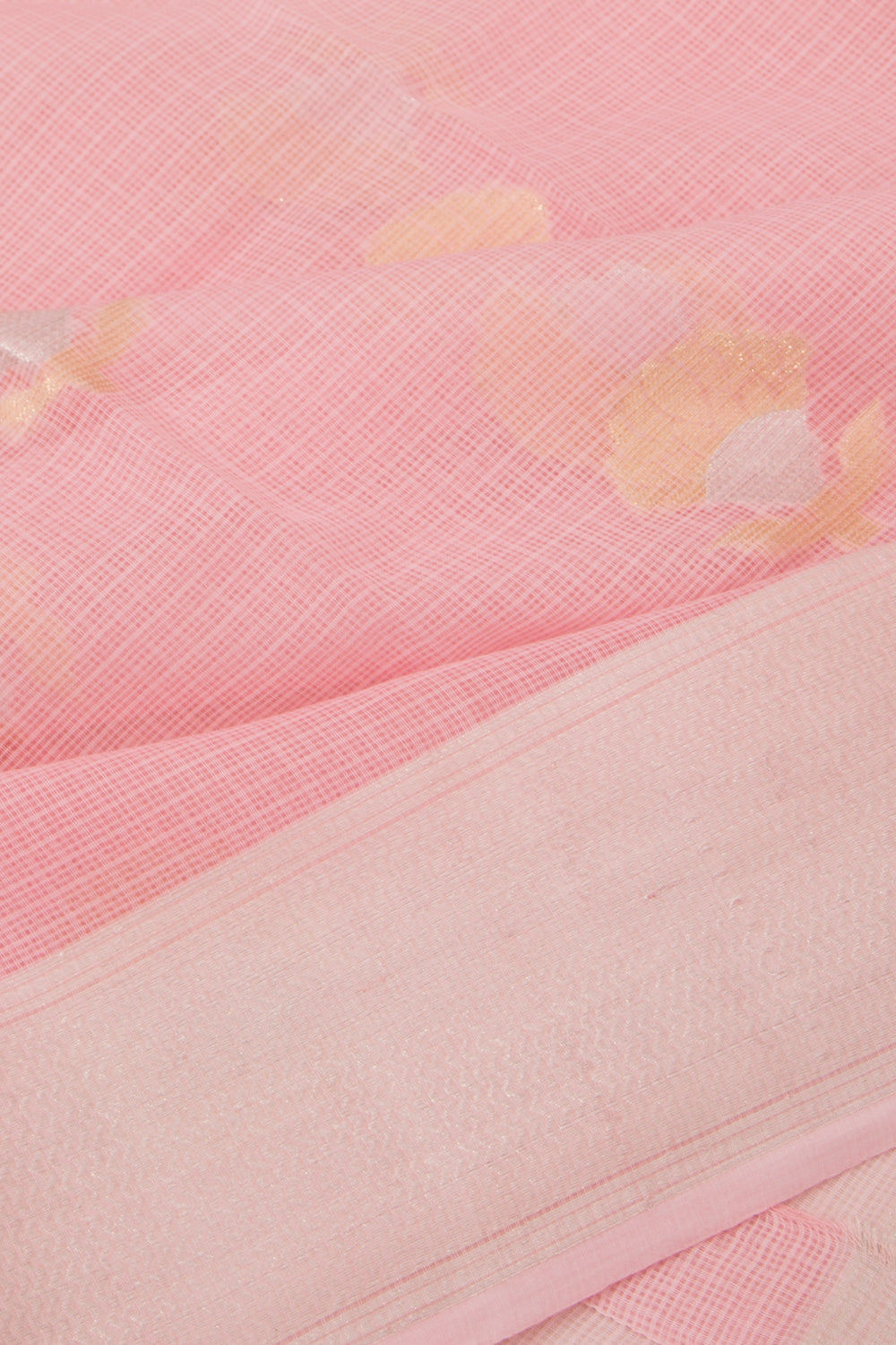 Kota Soft Silk Butta Baby Pink Saree