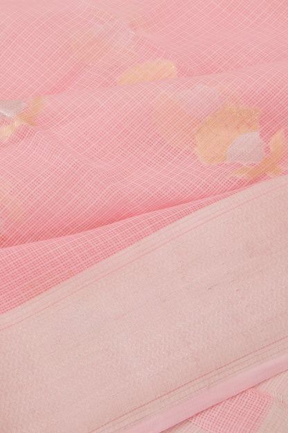 Kota Soft Silk Butta Baby Pink Saree