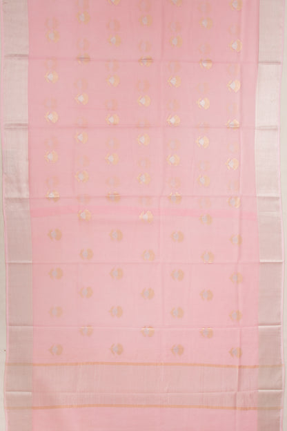 Kota Soft Silk Butta Baby Pink Saree