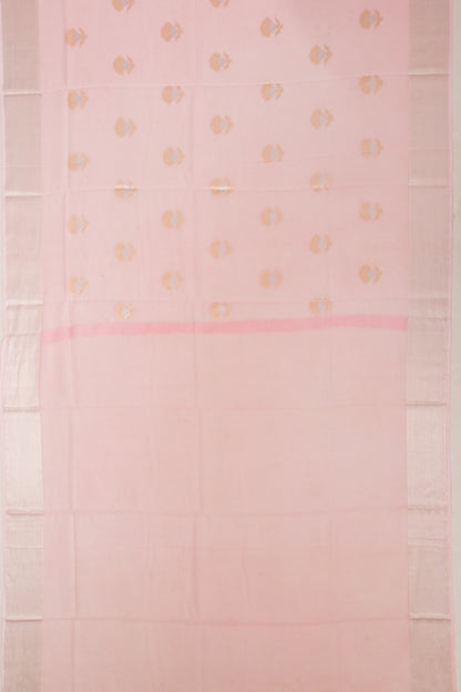 Kota Soft Silk Butta Baby Pink Saree