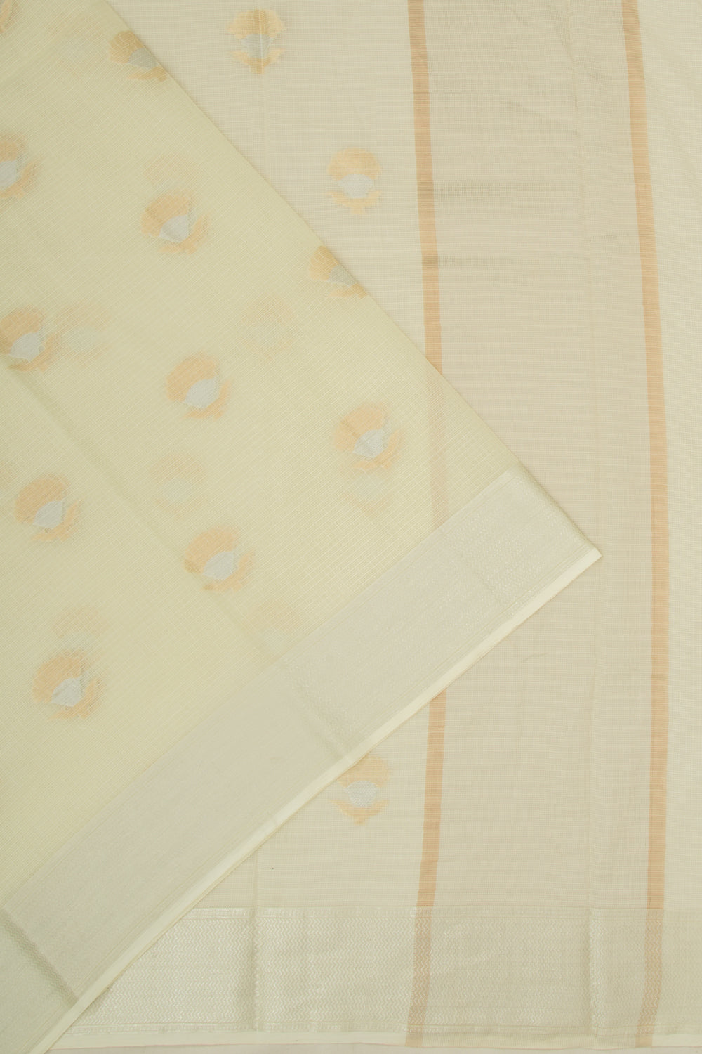 Kota Soft Silk Butta Pastel Yellow Saree