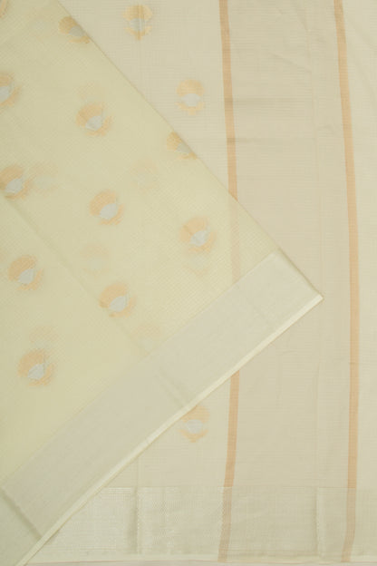 Kota Soft Silk Butta Pastel Yellow Saree