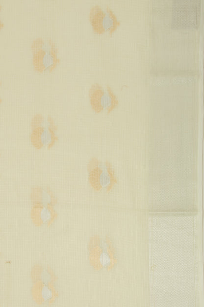 Kota Soft Silk Butta Pastel Yellow Saree