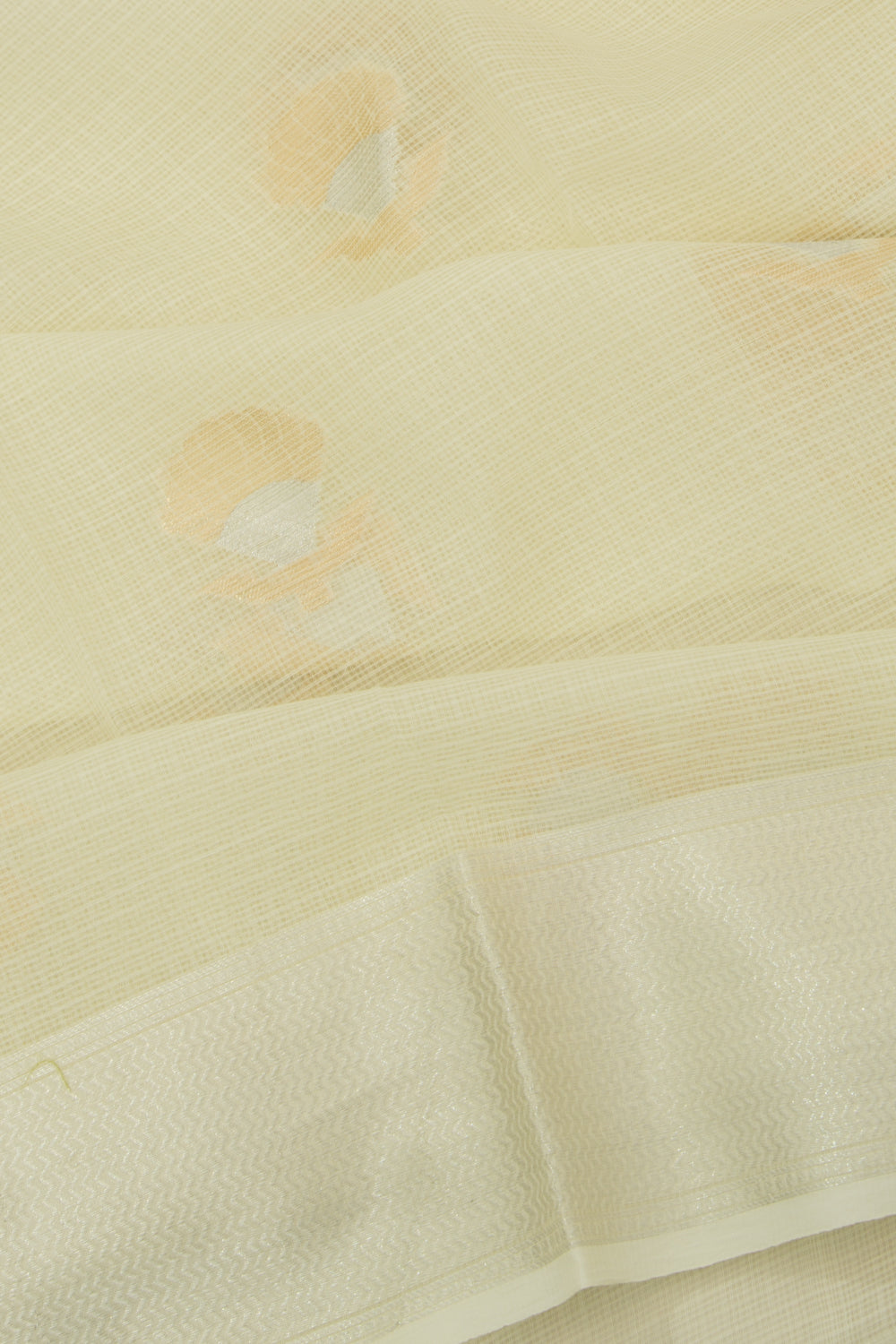 Kota Soft Silk Butta Pastel Yellow Saree
