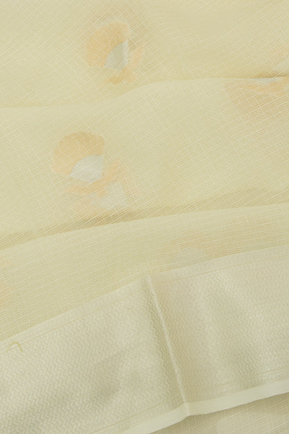 Kota Soft Silk Butta Pastel Yellow Saree