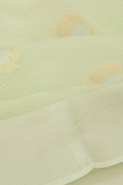 Kota Soft Silk Butta Pastel Green Saree