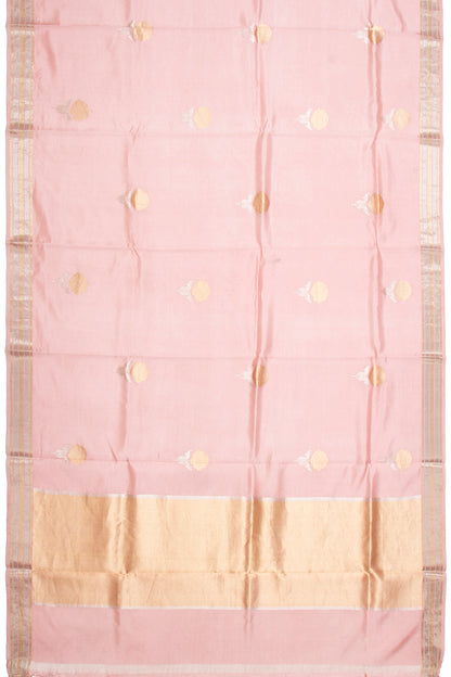 Banarasi Silk Katan Butta Pink Saree
