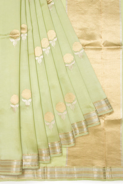 Banarasi Silk Katan Butta Green Saree