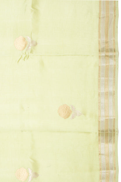Banarasi Silk Katan Butta Green Saree