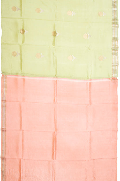 Banarasi Silk Katan Butta Green Saree