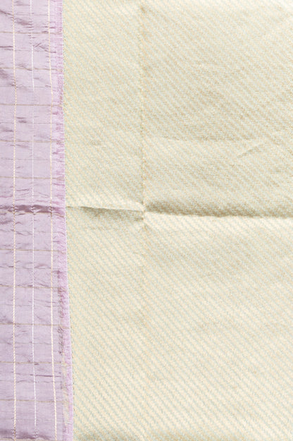 Banarasi Silk Katan Checks Lavender Saree