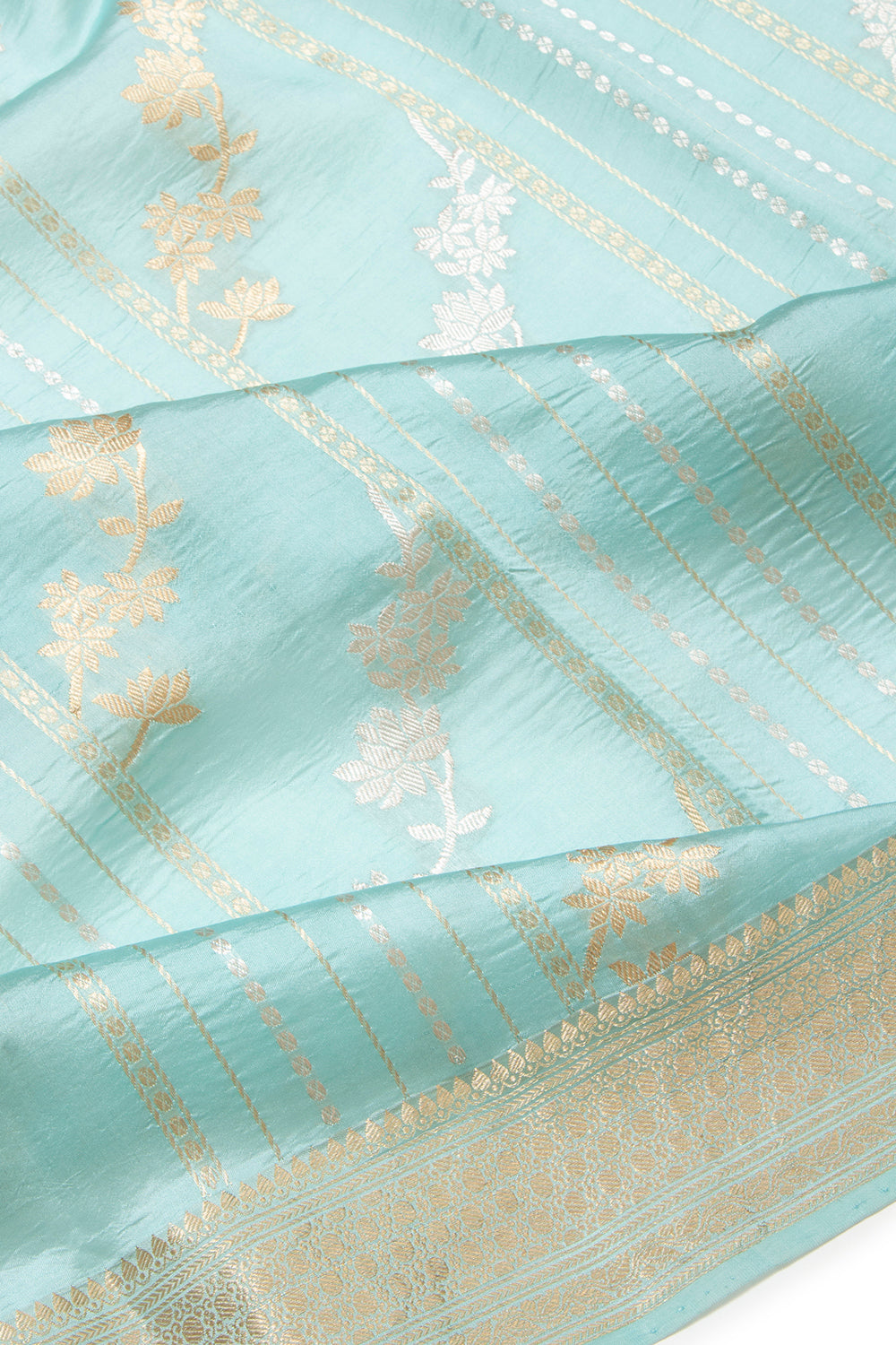 Banarasi Silk Katan Brocade Sky Blue Saree