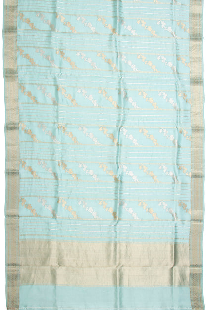 Banarasi Silk Katan Brocade Sky Blue Saree