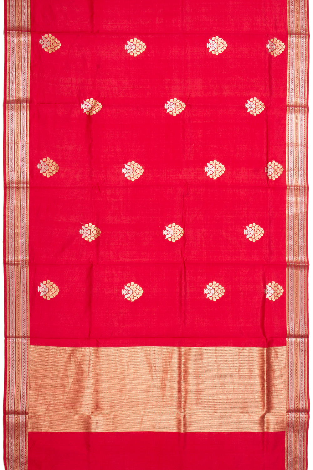 Banarasi Silk Katan Butta Red Saree