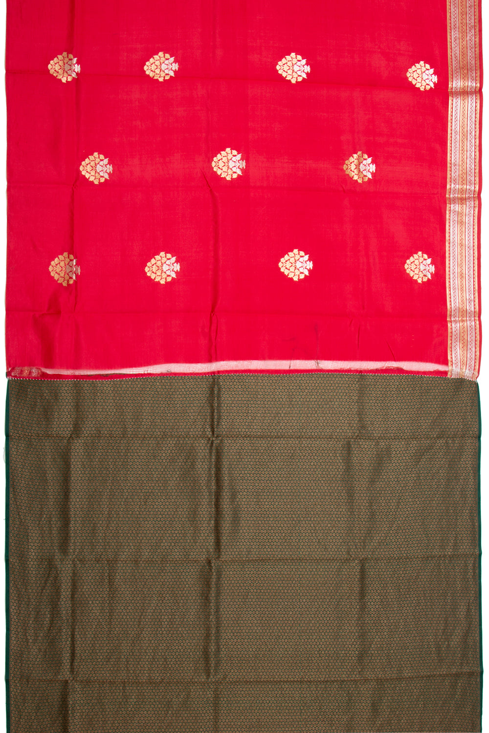 Banarasi Silk Katan Butta Red Saree