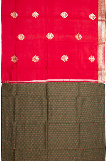 Banarasi Silk Katan Butta Red Saree